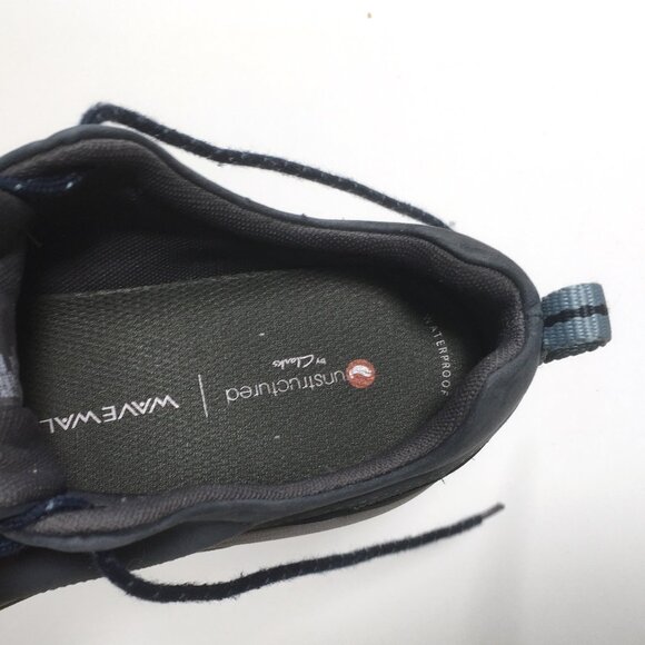 Clarks Unstructured Wave Walk Shoes Womens Size 7.5 M Gray Blue Waterproof - Picture 9 of 9